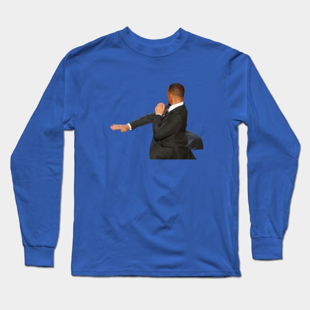 Will Smith Slapping Long Sleeve T-Shirt by ChevDesign